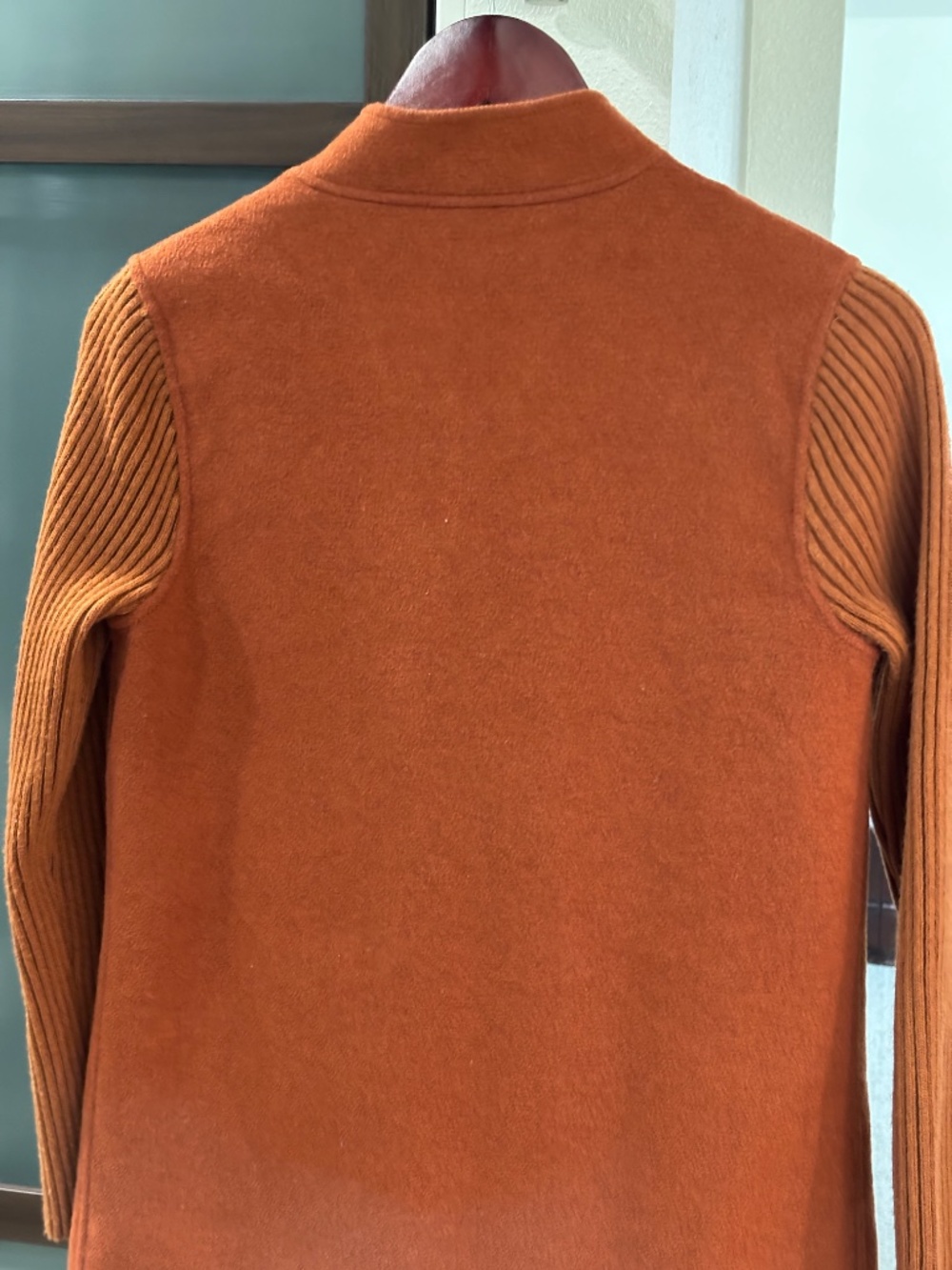 Kenneth Cole New York Double Face Wool Coat - Burnt Orange Size XSP - Picture 10 of 14